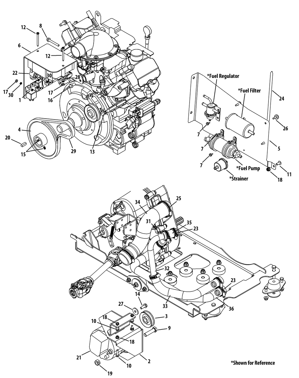 Kohler Efi Engine And Transmission Accessories Diagram and Parts List for 46G 4X4-EFI-1I019G-Before-37AMD710 Cub Cadet Lawn Tractor Accessories